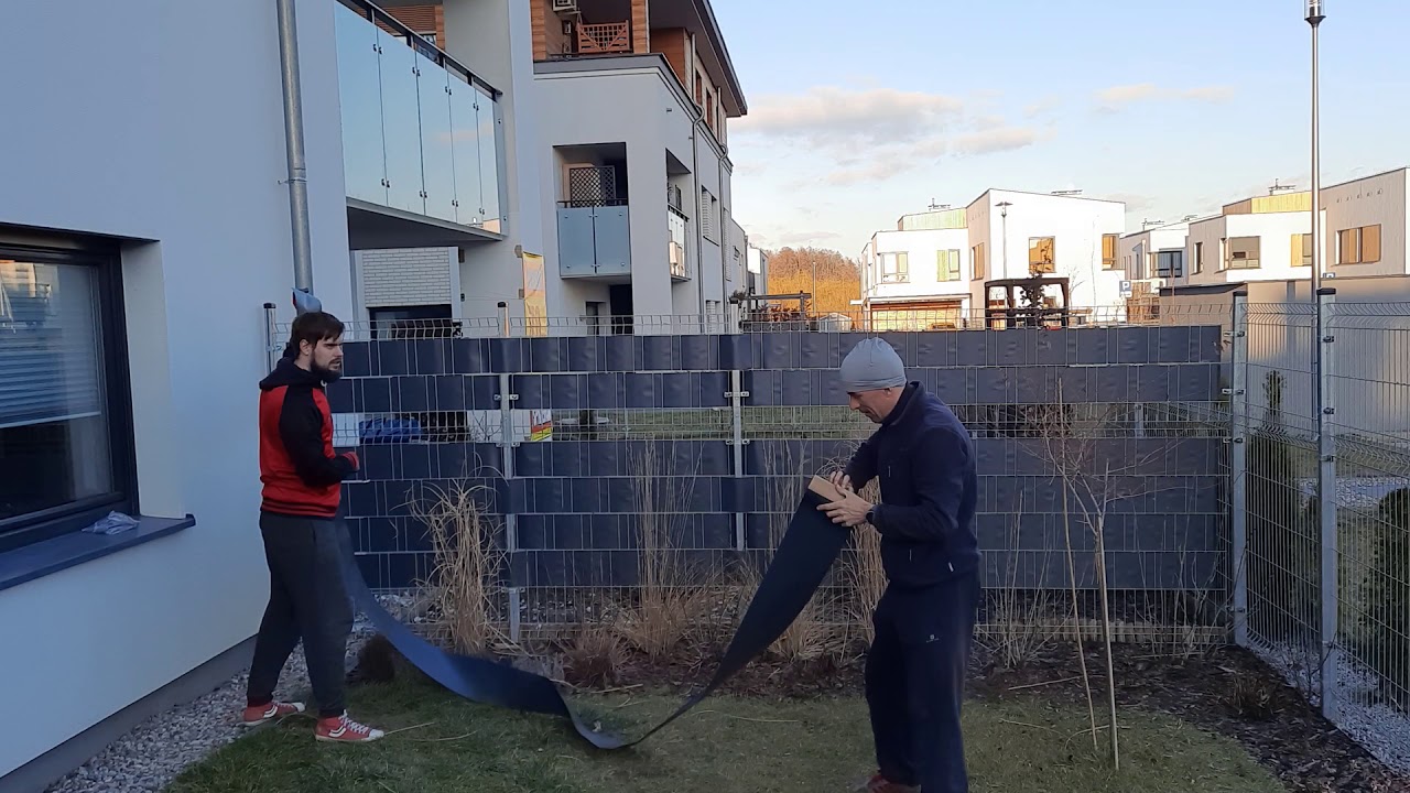 Ogrodzenie panelowe - taśmy maskujące