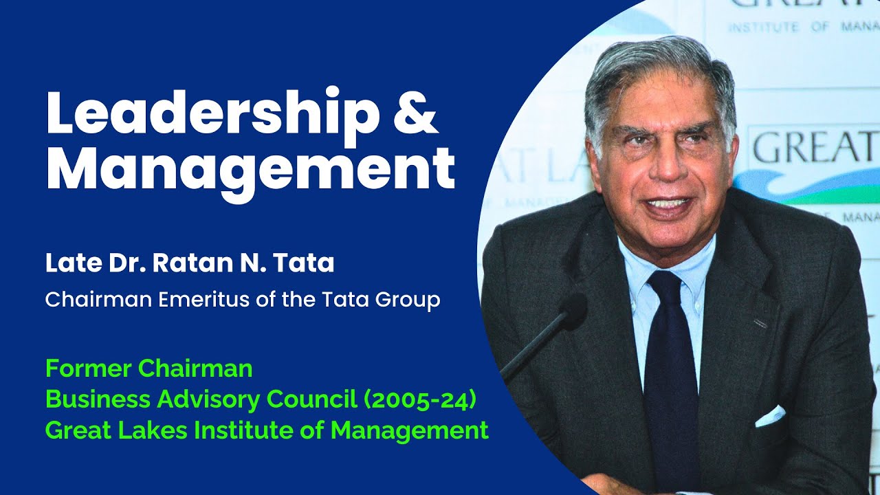 Leadership Talk | Mr Ratan Tata at Great Lakes Chennai | Relive the Moment