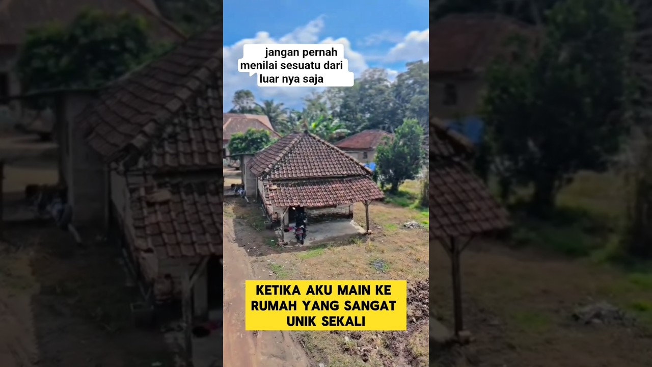 rumah unik dari luar seperti gubuk didalam mewah ‼️‼️ #unik #rumah #mewah #keren #shorts