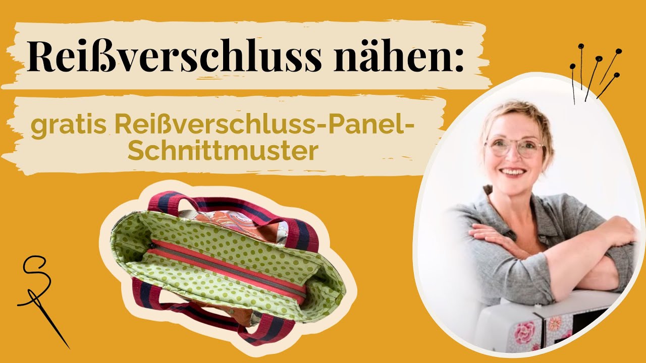 Rei&szlig;verschluss in eine Tasche n&auml;hen mit gratis Rei&szlig;verschluss-Panel-Schnittmuster