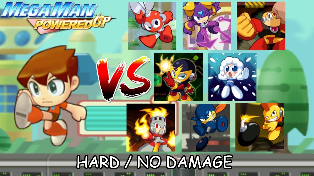 Mega Man Powered Up: все боссы в режиме MEGA/ROCK (сложно/без урона)