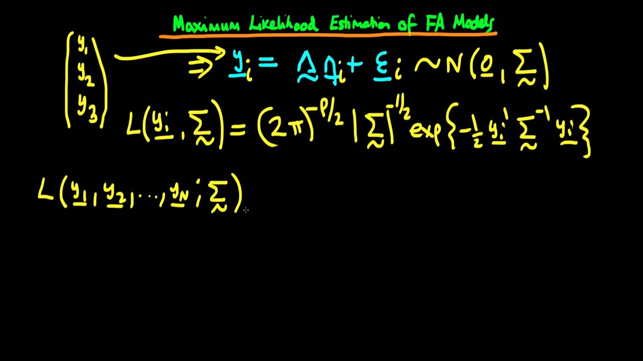 Maximum likelihood estimation of factor analysis models - part 1