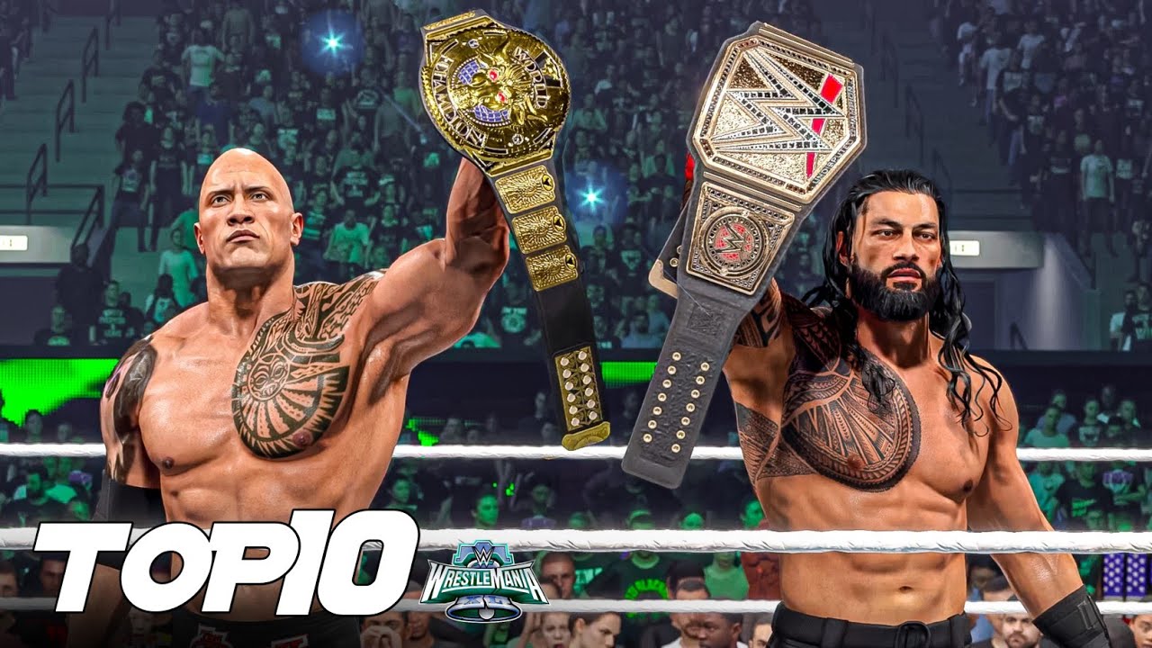WWE 2K24: WrestleMania 40 Night 1. 10 лучших моментов!