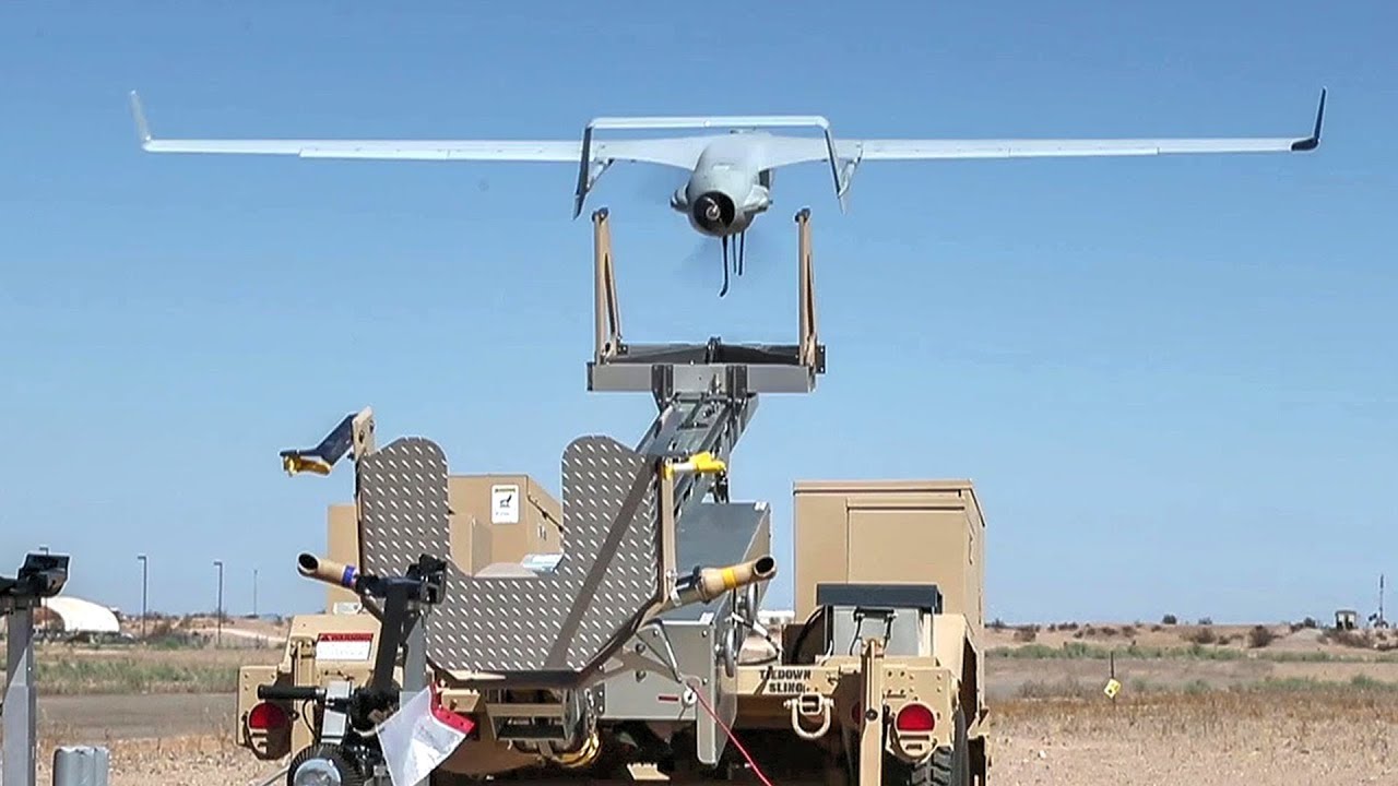 Unmanned Aerial Vehicle RQ-21A Launch And Recovery