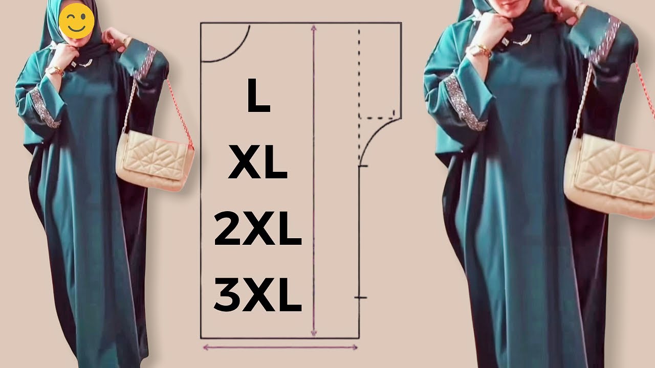 تفصيل عباية روعه تناسب جميع المقاسات بأسهل طريقه | abaya sewing fits all sizes