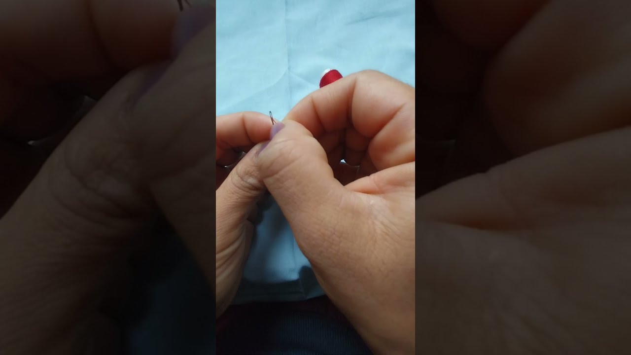 How to tie a knot and thread a needle.