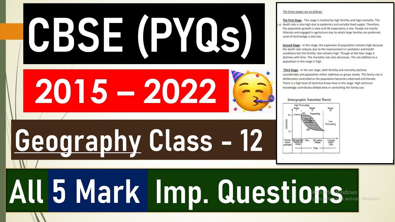 CBSE PYQs🔥| 5 Mark Imp. Ques | Geography Class 12 | CBSE 2023 | #geographyclass12 #humanitieslover