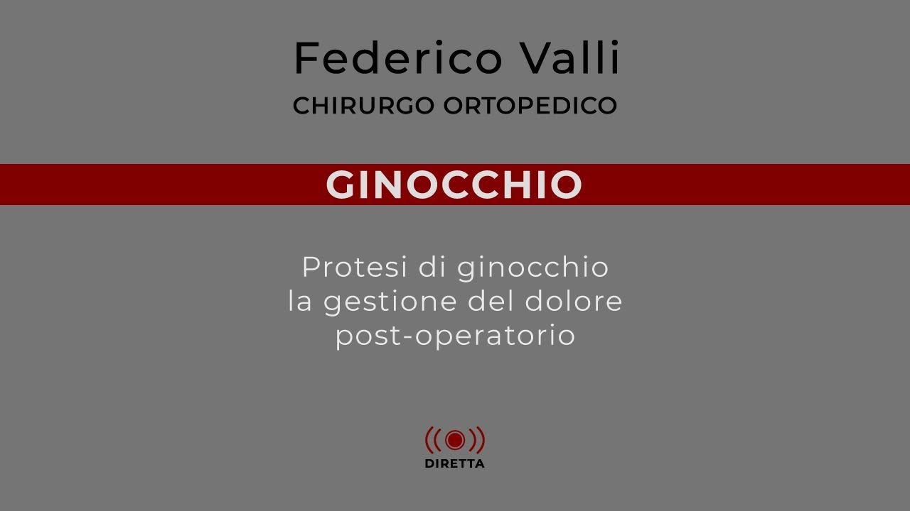 Protesi di ginocchio: la gestione del dolore post-operatoria