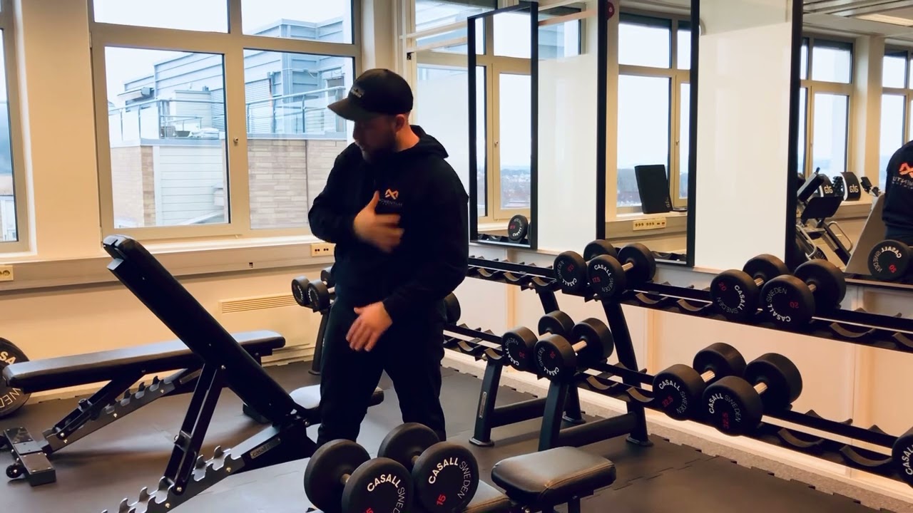 Skrå benkpress med manualer