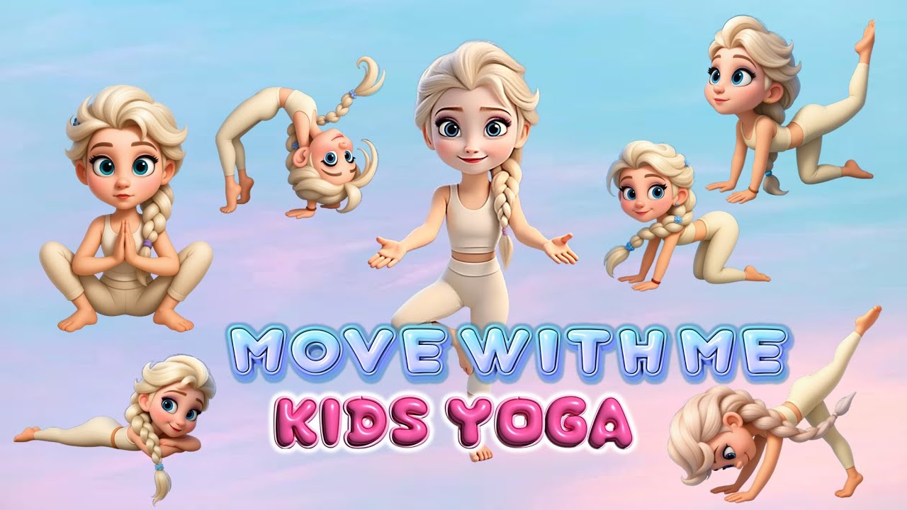 5 MIN Move With Me Kids Yoga | Yoga for Children | Peaceful yoga | Relaxing yoga | Morning Yoga