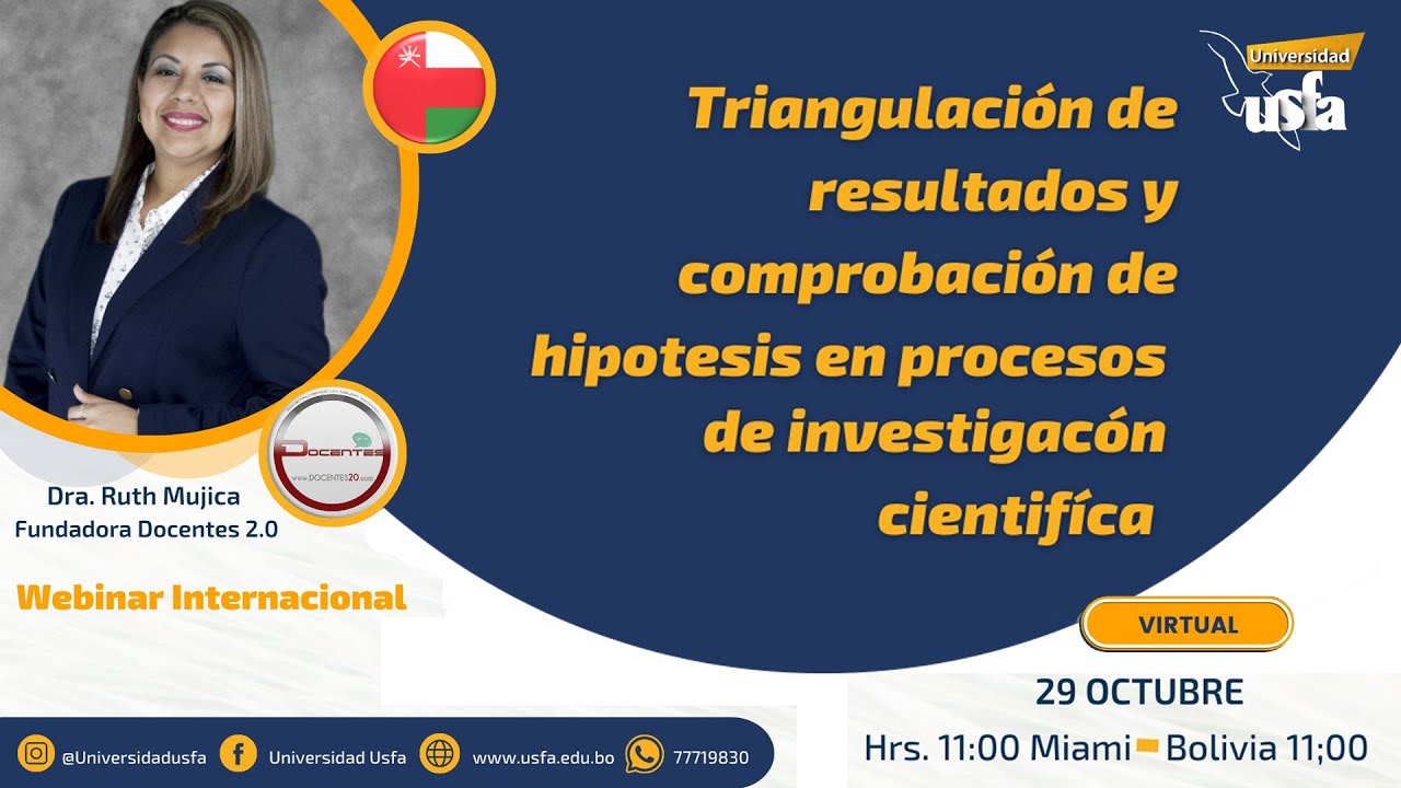 🔔 WEBINAR: TRIANGULACIÓN DE RESULTADOS Y COMPROBACIÓN DE HIPÓTESIS  | DOCENTES 2.0
