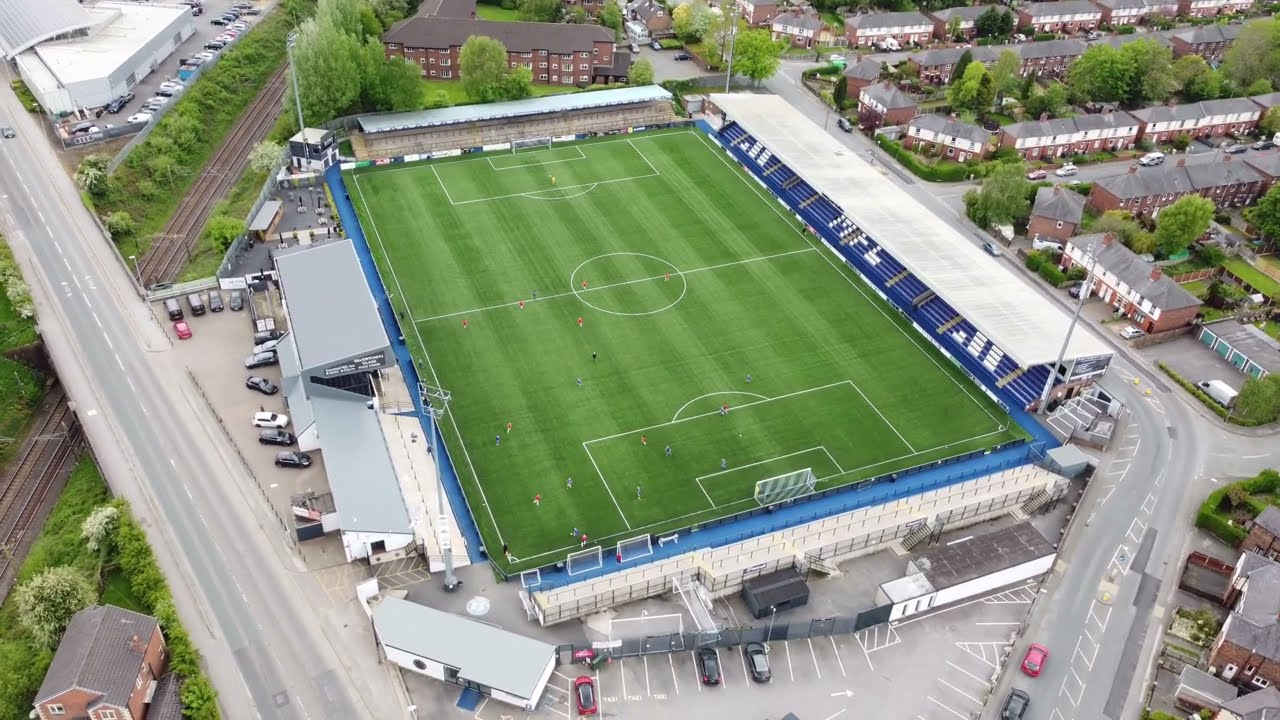 Macclesfield  FC Moss Rose by drone