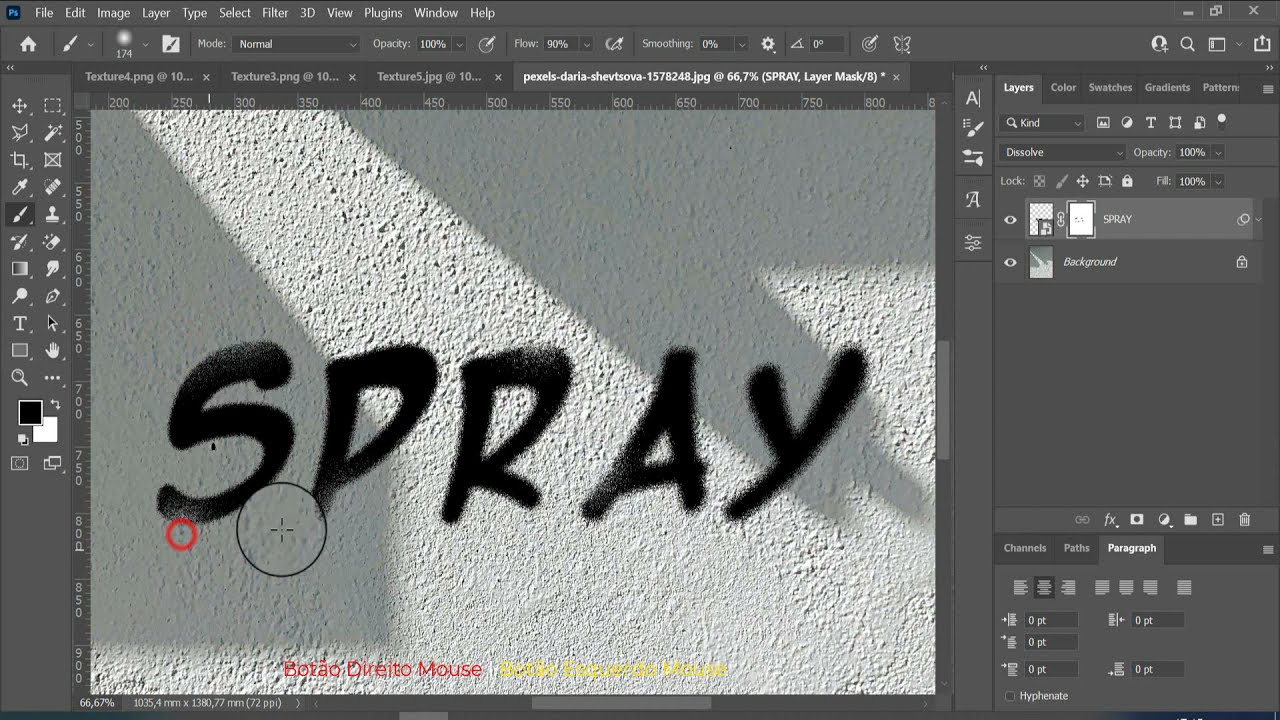Efeito spray photoshop