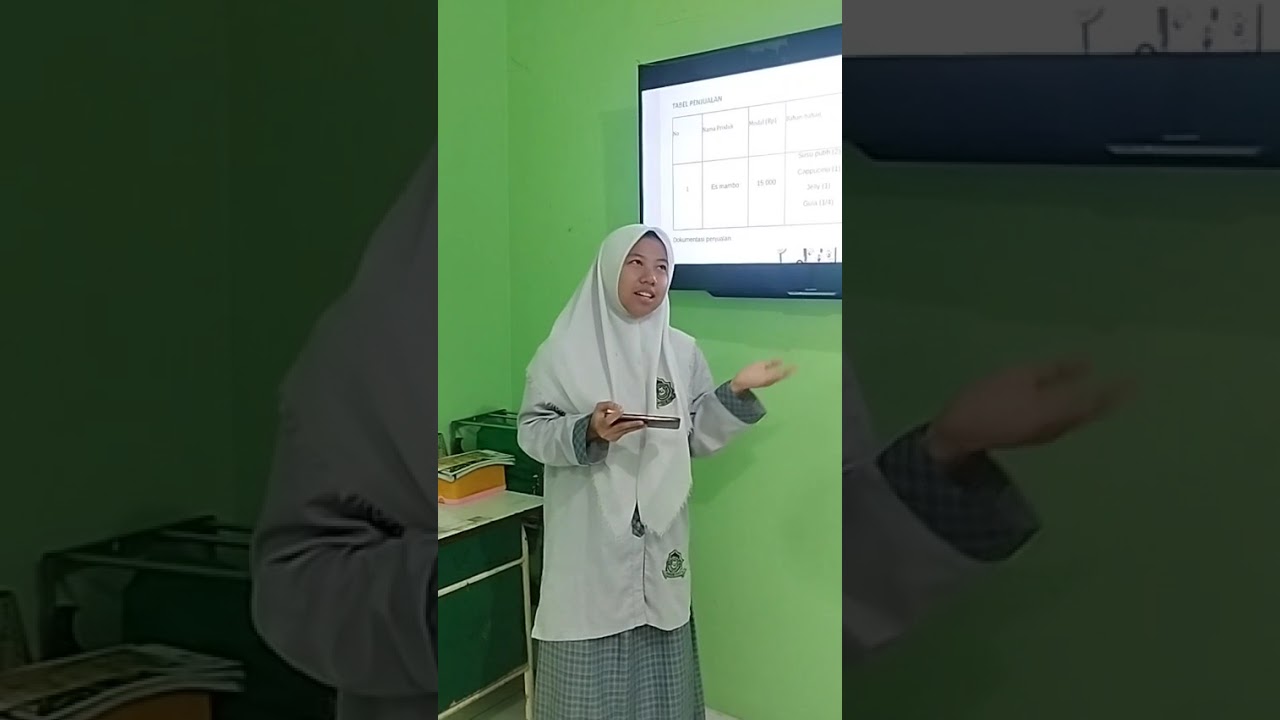 Ujian praktek prakarya dan kewirausahaan, presentasi laporan penjualan