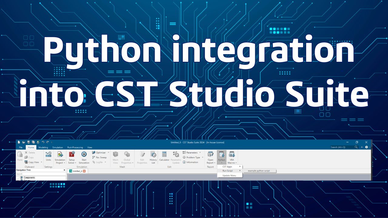 Узнайте об интеграции Python в CST Studio Suite.