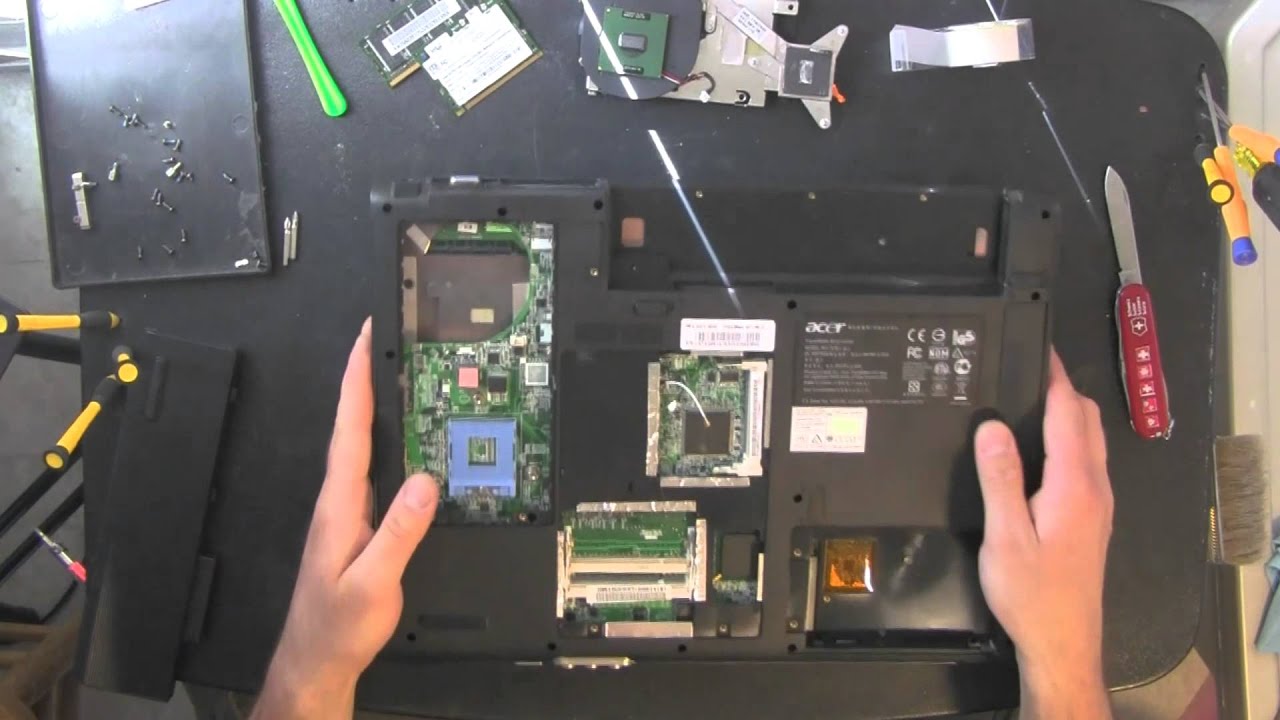 ACER TravelMate 4010 laptop take apart video, disassemble, how to open disassembly