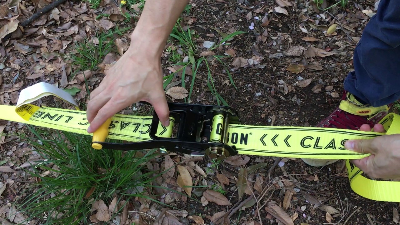 スラックラインの設置方法（基本編）