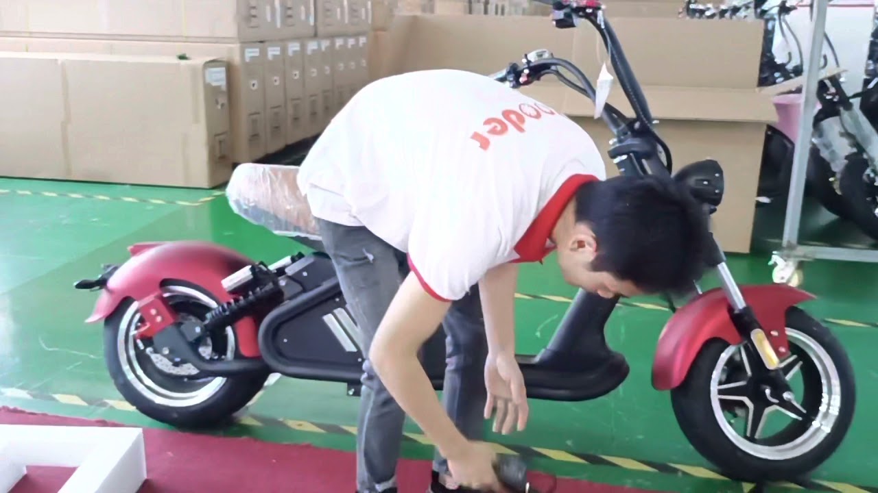 M2 mangosteen e chopper scooter unboxing