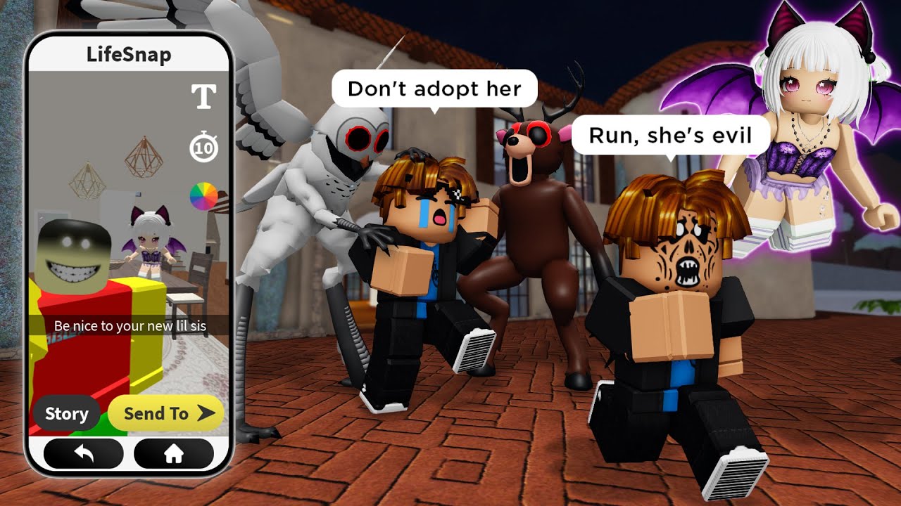 WEIRD STRICT DAD ADOPTS BATGIRL IN 99 NIGHTS AT XMAS! 😨 Roblox Snapchat Trolling - Funny Moments