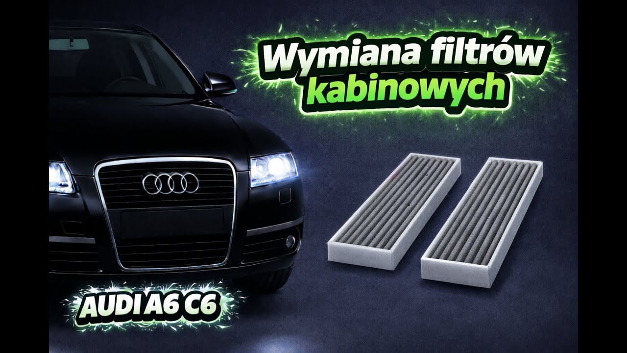 Wymiana filtrów kabinowych w Audi A6 C6 | Demontaż schowka
