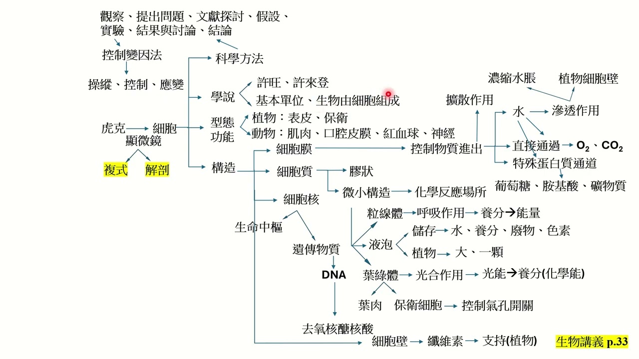 ✌️考前衝刺✌️   20分鐘念完國一生物第一次段考💕  (心智圖在生物講義第10頁及第33頁)