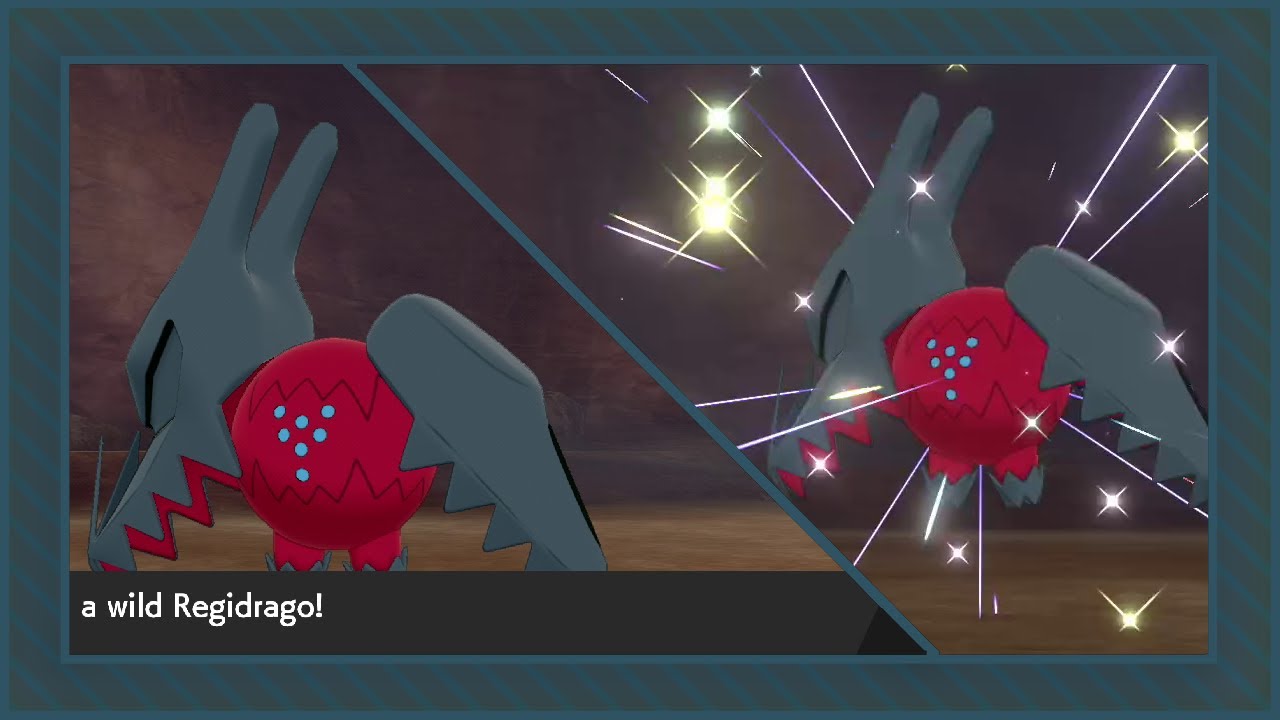 Шайни Реджидраго в Pokemon Sword после 6445 сбросов