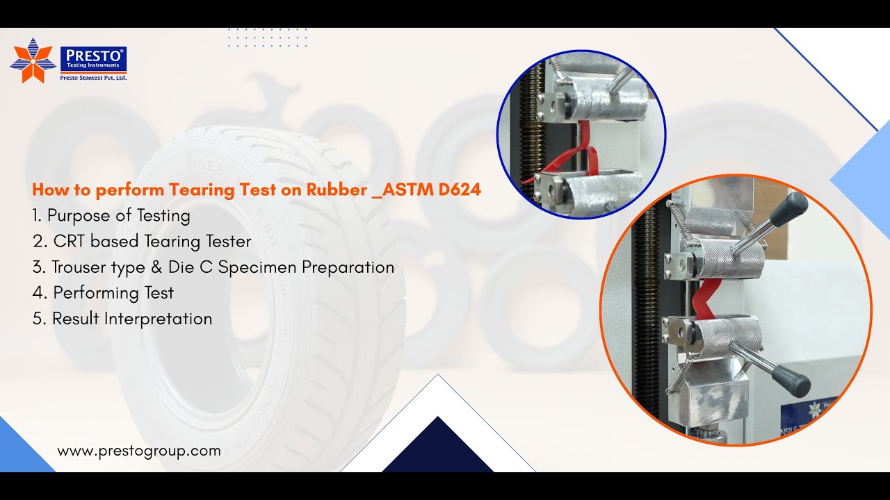 Tearing Test on Rubber | ASTM D624 Explained in Hindi | Presto UTM Demo for Die B, C, T