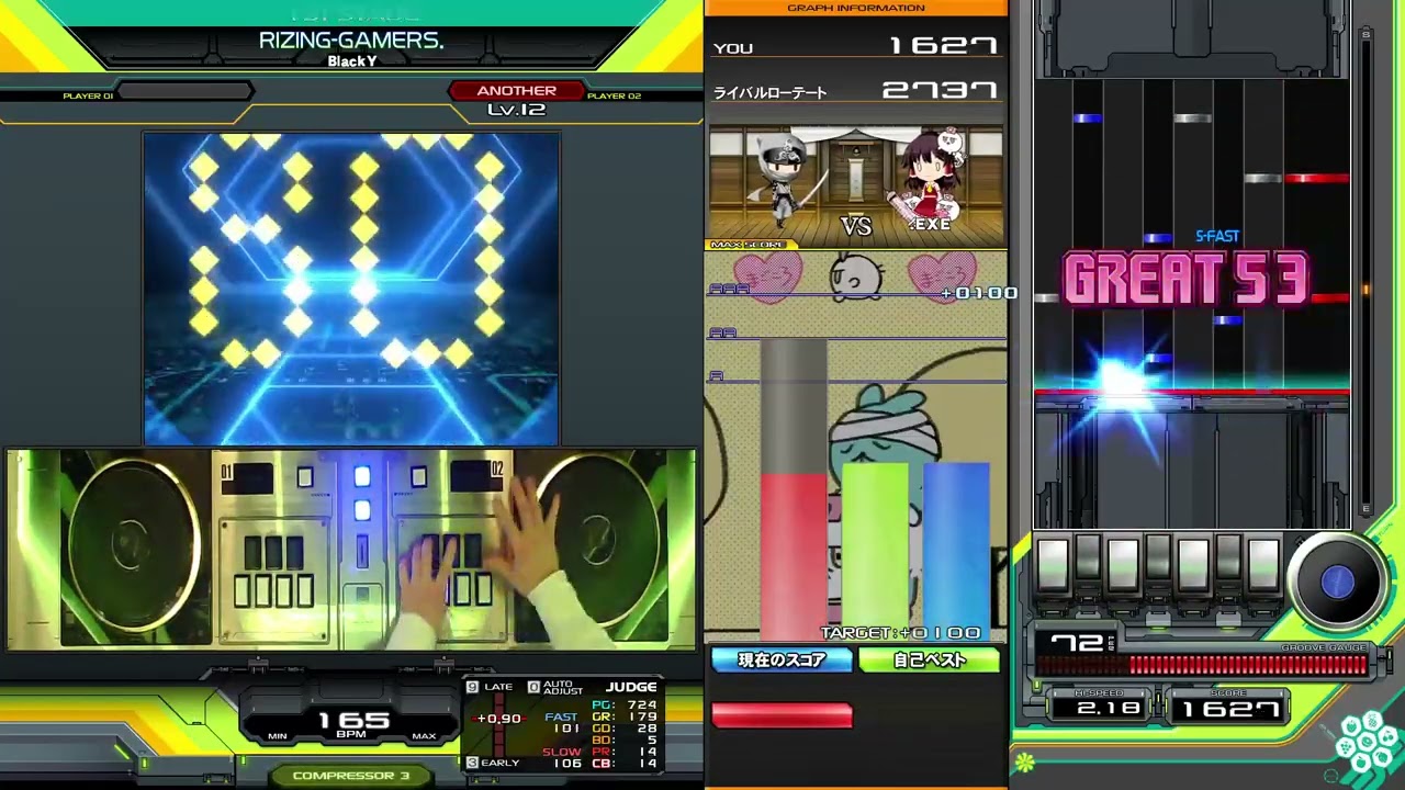 【beatmania IIDX】初見ハード！RIZING-GAMERS. / BlackY