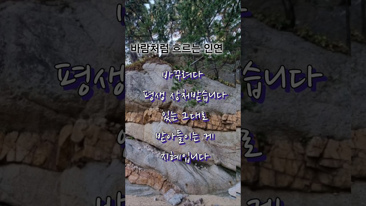 [마음치유] 바람처럼 흐르는 인연