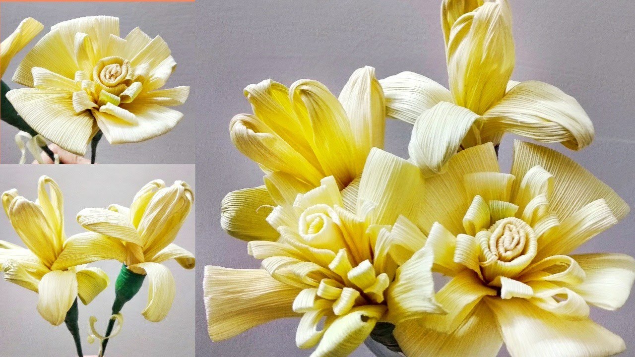 Corn Husk Flowers || How to make