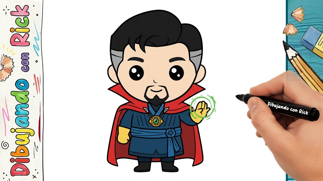 Cómo Dibujar a DOCTOR STRANGE KAWAII Paso a Paso 🔮✨ | Tutorial de Marvel | Avengers Doomsday