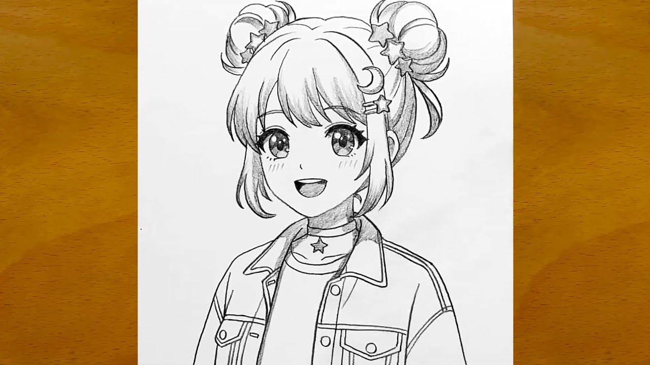 Easy Anime Drawing Tutorial | How to Draw Cute Girl Step by Step
