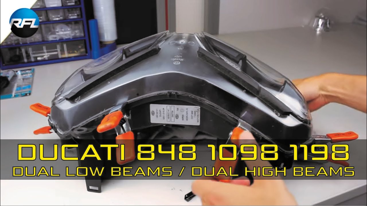 Ducati 848-1098-1199 Bi-xenon projector retrofit tutorial | Ducati 848 Headlight Upgrade | Aharon