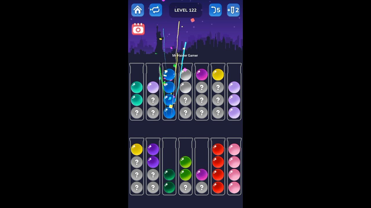 Ball sort level 122/123/124