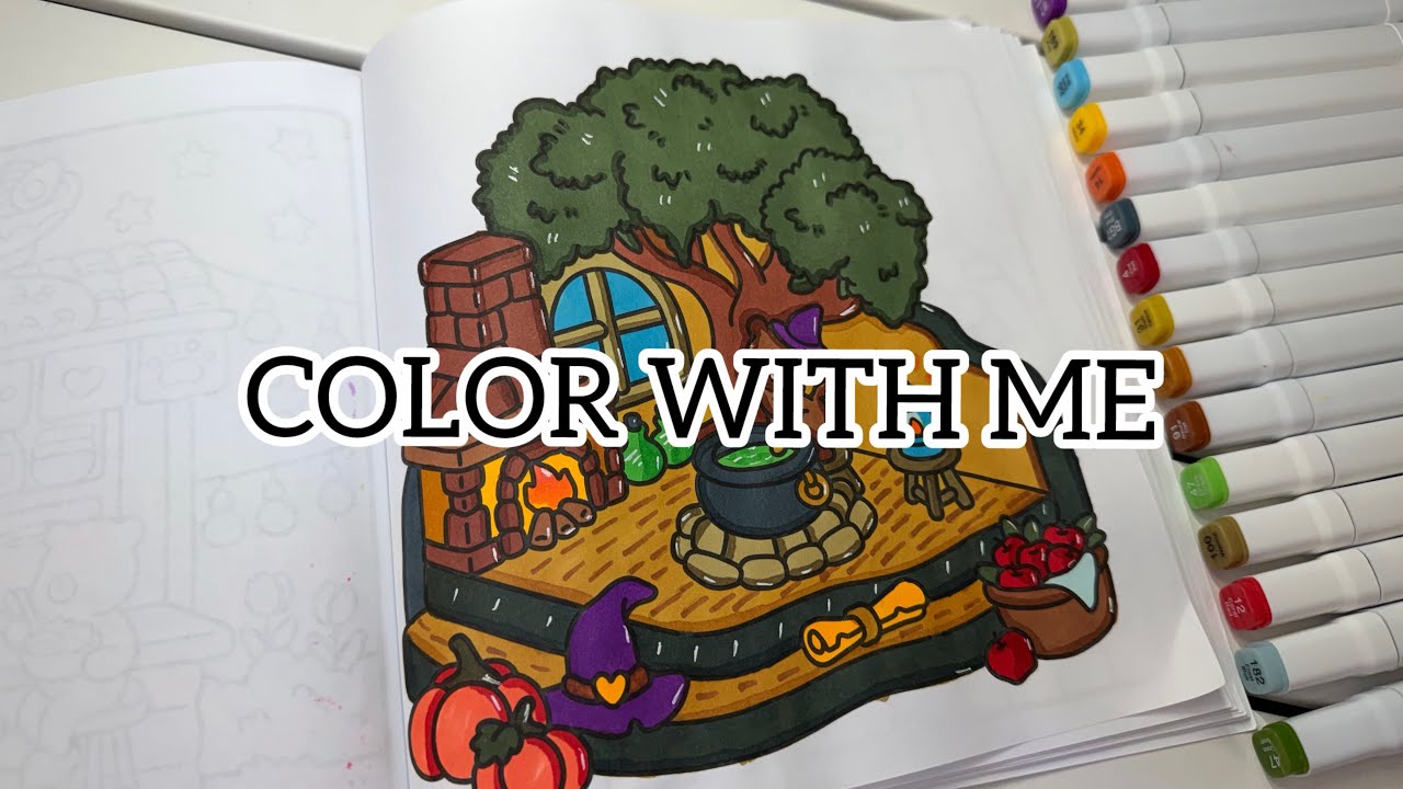 Color with me(ASMR) 🌱💕 ‘Little Corner’ by Coco Wyo 🌹#asmr #relaxing #adultcoloring 