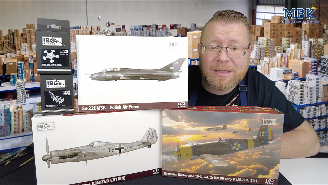 MBK packt aus #1129 - 1:72 Fw190D-14, IAR-80/80A, Su-22UM3K, Mi-8/17 Armament Pylons, & Damper (IBG)