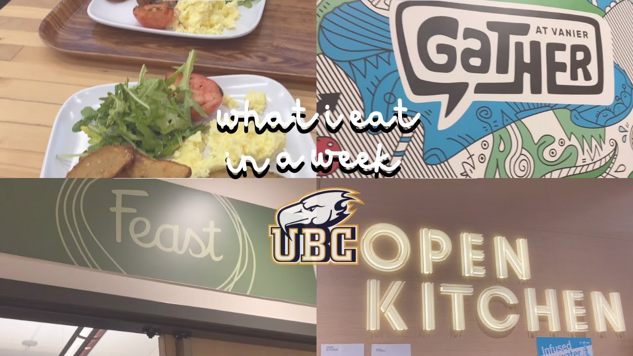 ubc first year (MEAL PLAN ONLY; what i eat in a week)
