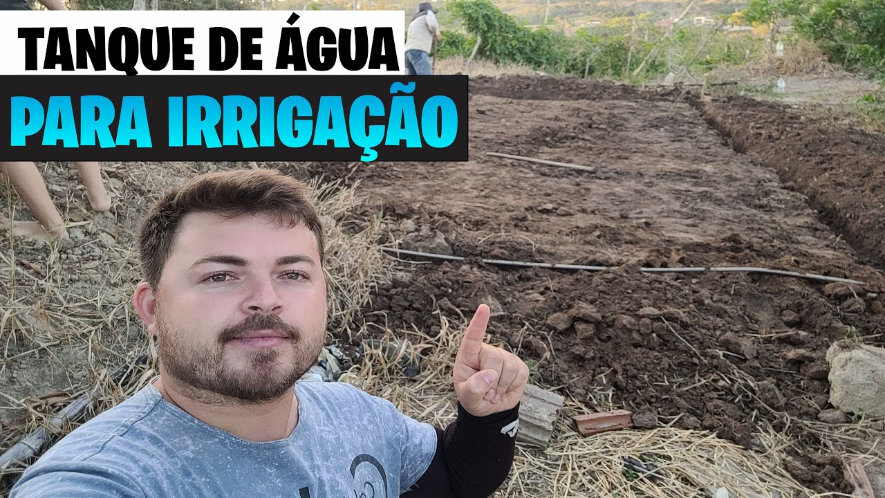 COMO FAZER UM TANQUE DE ÁGUA  PARA IRRIGAÇÃO NA GRAVIDADE ( PARTE 1 )