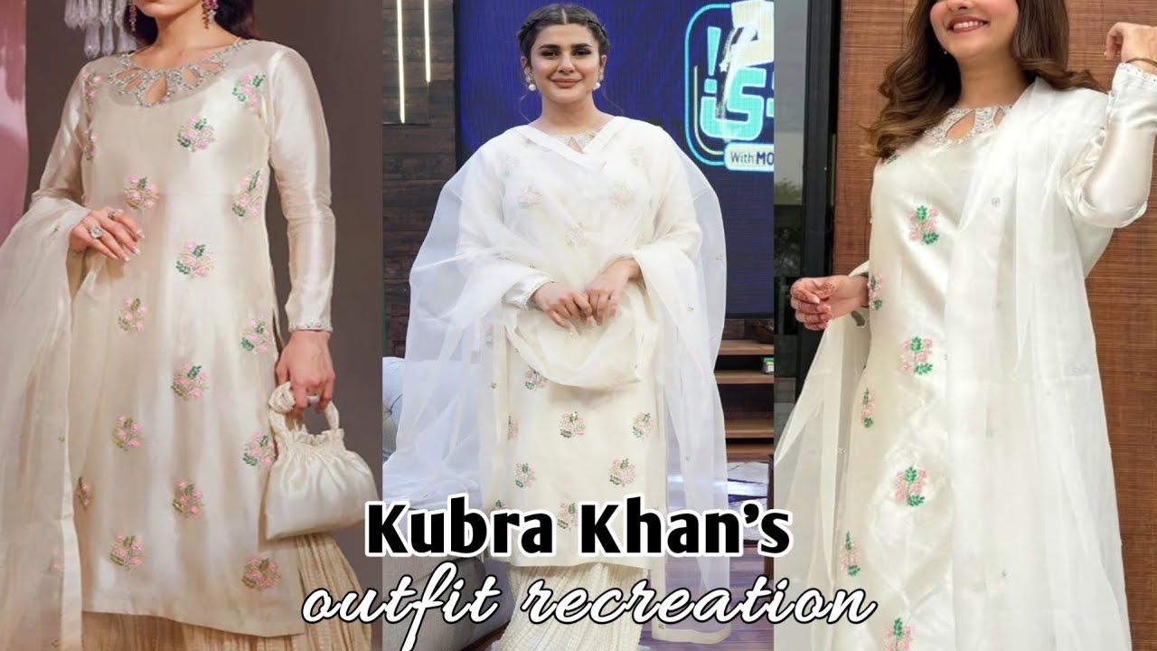 Kubra Khan viral dress💫recreate outfit in budget✨ partywear dress designing|dress tutorial