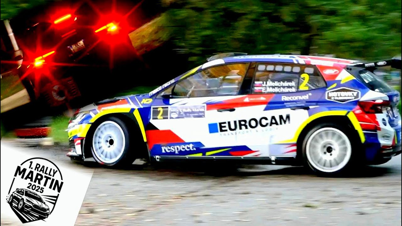 Rally Martin 2025 Jaroslav MELICHÁREK Erik MELICHÁREK  ŠKODA Fabia RS Rally2 okruh v meste.