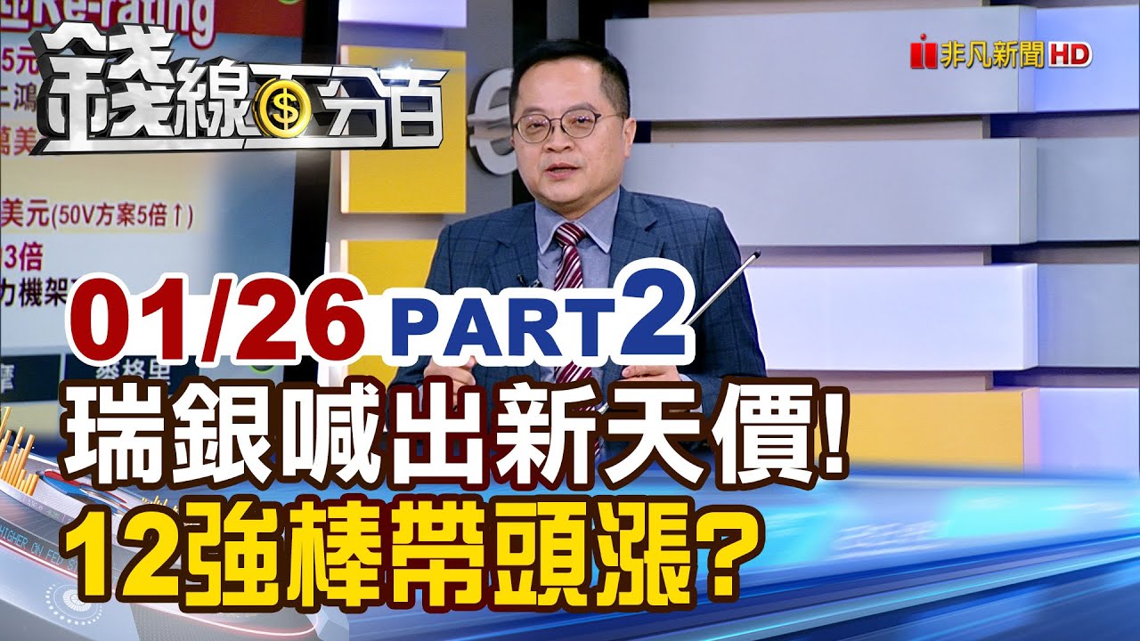 《瑞銀喊出新天價! 12強棒帶頭漲?》【錢線百分百】20260126-2│非凡財經新聞│
