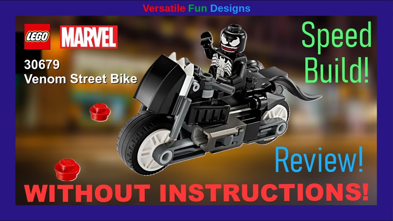 LEGO Marvel Venom Street Bike polybag 30679 - Review and Build Without Instructions!