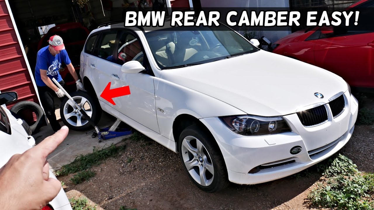 HOW TO ADJUST CAMBER ON REAR TIRES ON BMW E90 E91 E92 E93