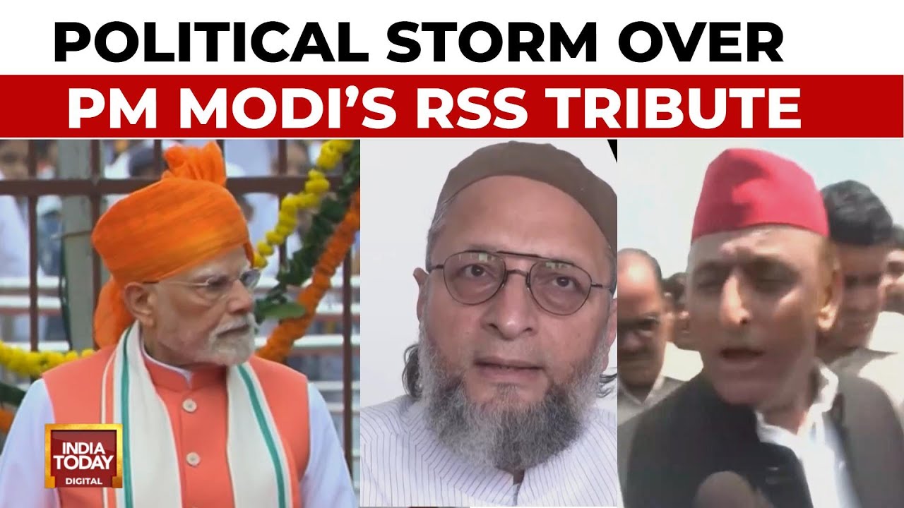 PM Modi Praises RSS From Red Fort for 1st Time On Independence Day, Ignites Political Firestorm