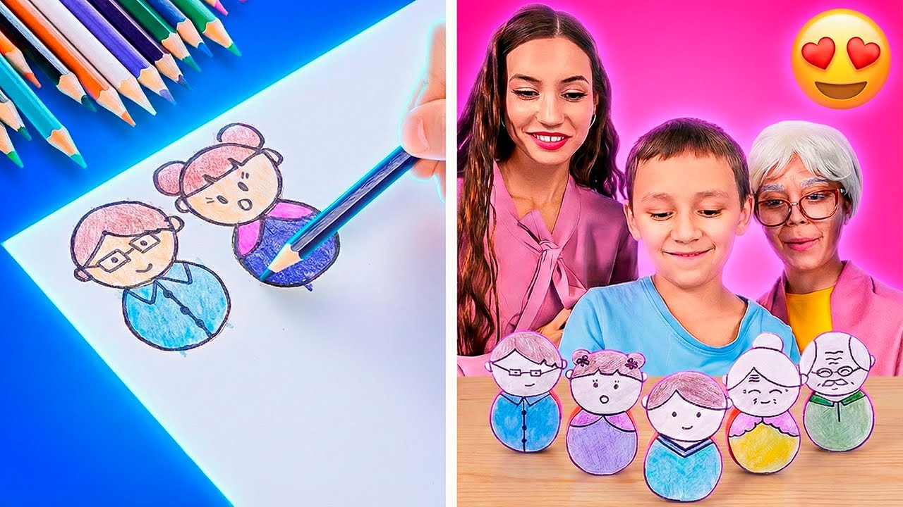 🎎 Easy Paper Crafts for Kids! Family Dolls and More DIY Fun 🖐️