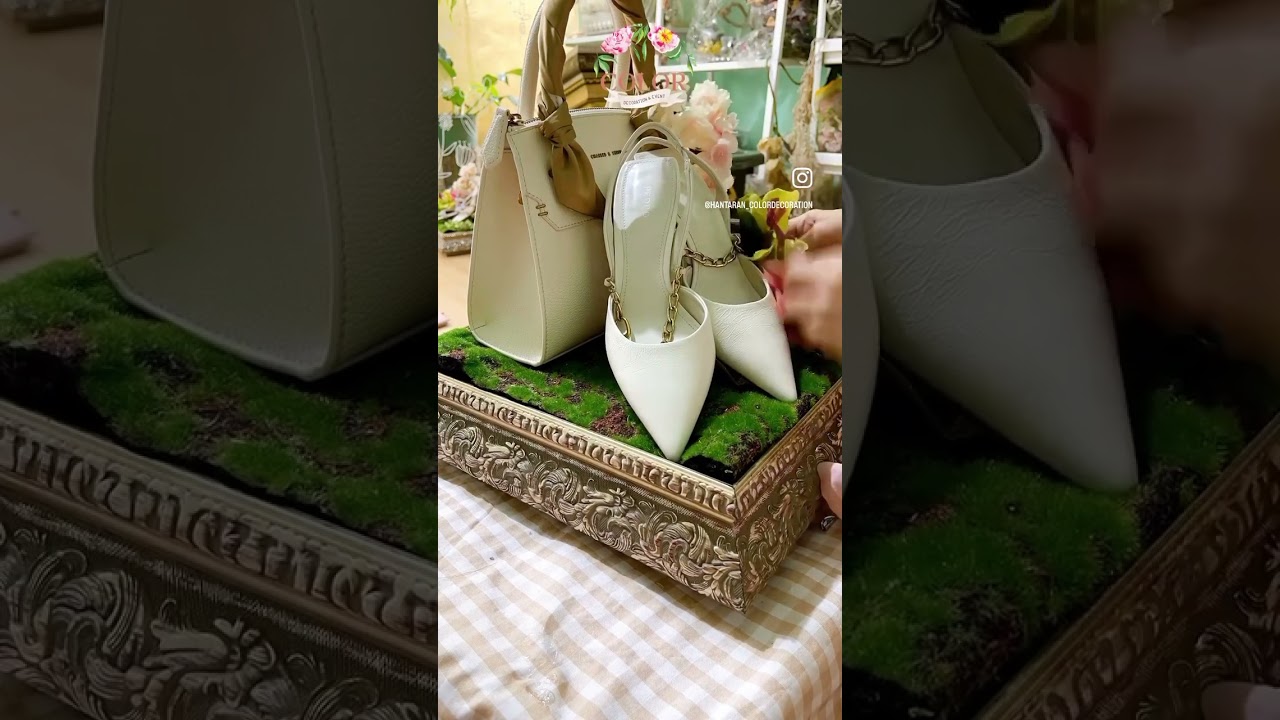 CARA MENGHIAS SEPATU & TAS #hantaran#hantaranmedan#engagement#engagementmedan#hantaranmedan