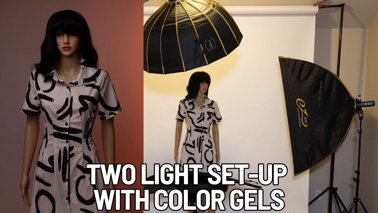 Simple Two Light Set-up with Color Gels -Photography
