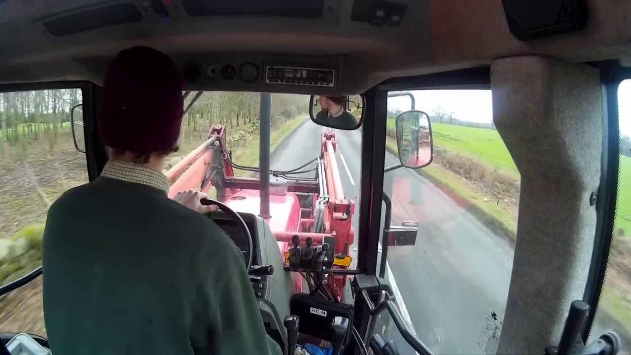 Massey Ferguson 6150 traveling home through spofforth