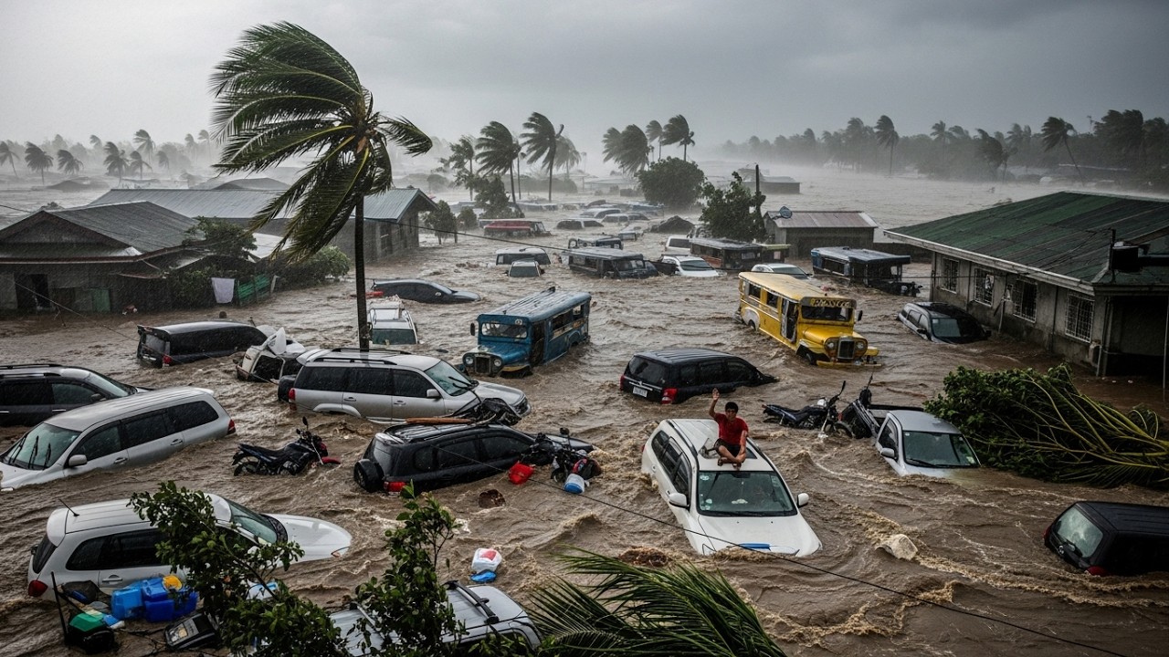 Chaos in Philippines Today! Giant Floods Typhoon Basyang Slams Homes, Bridge in Iligan City