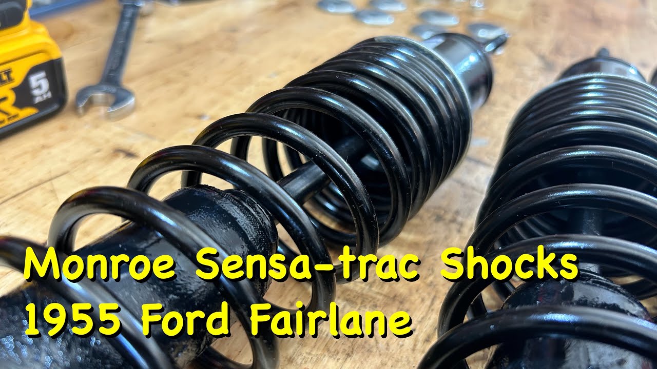 Monroe Sensa Trac 58539 Rear Shocks 1955 Ford Install & Road Test